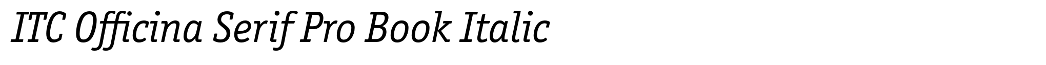 ITC Officina Serif Pro Book Italic image